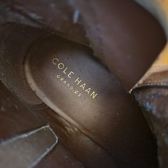 Cole‎ Haan 8B Green Suede Leather Ankle Boots Booties - Picture 9 of 11